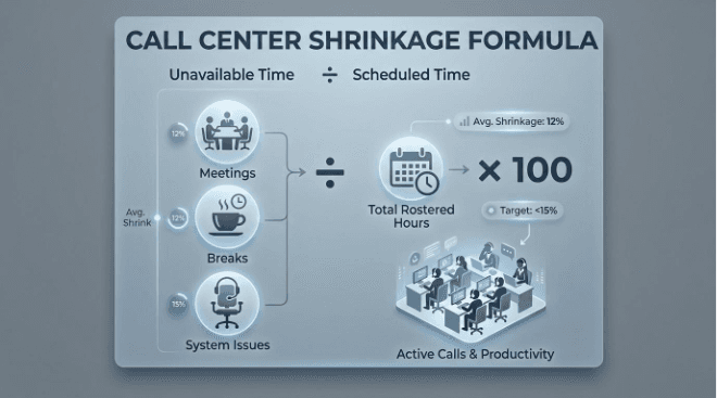 Call Center Shrinkage: Definition, Formula, Benchmarks and How to Reduce It