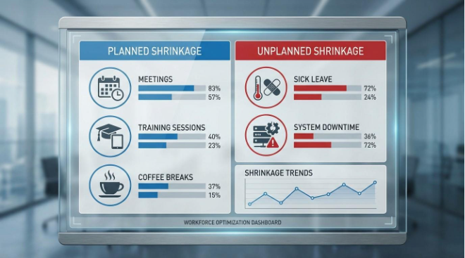 Types of Call Center Shrinkage 